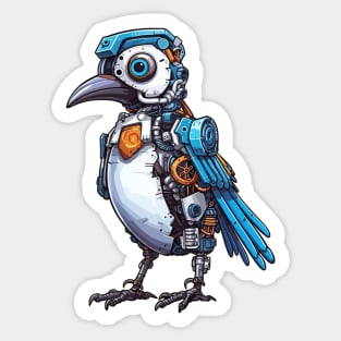 Robot Blue Jay Sticker